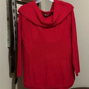 Red 1946 Cardigan Knit Sweater